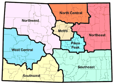 State of Colorado Regional Map